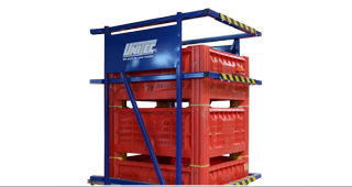 stacked bins carrier cart
